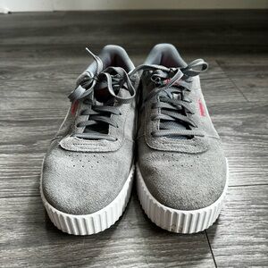PUMA Carina Womens Sneakers Trade-Winds Gray Size 11 Excellent Condition